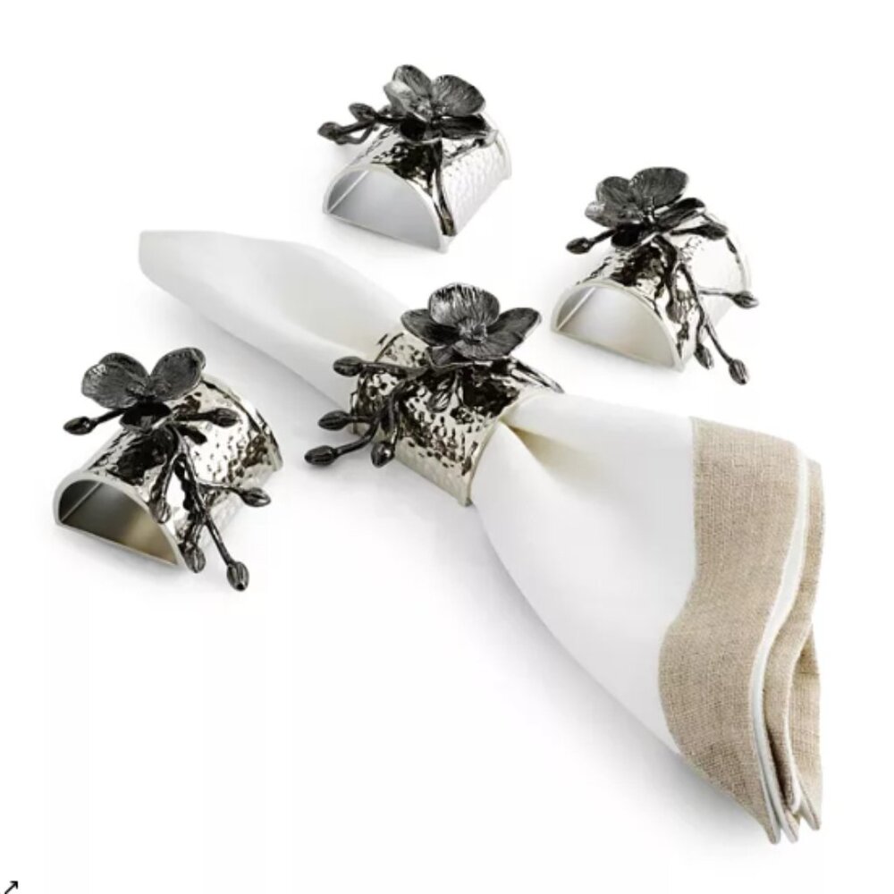 Michael Aram Black Orchid Naprik Rinks S/4